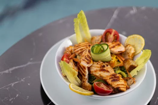 grilled chicken burrito with fresh vegetables