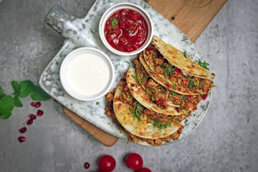 chicken quesadilla with peppers